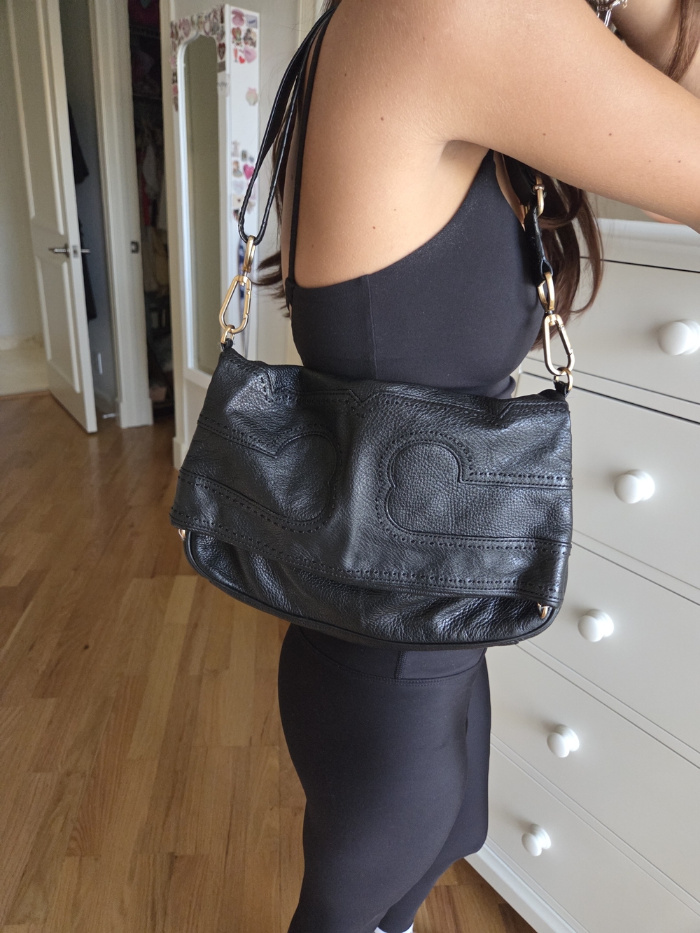 Tory Burch Foldover Leather Handbag